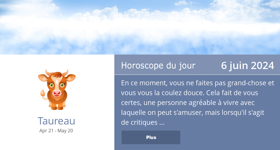 Horoscope du jour Taureau