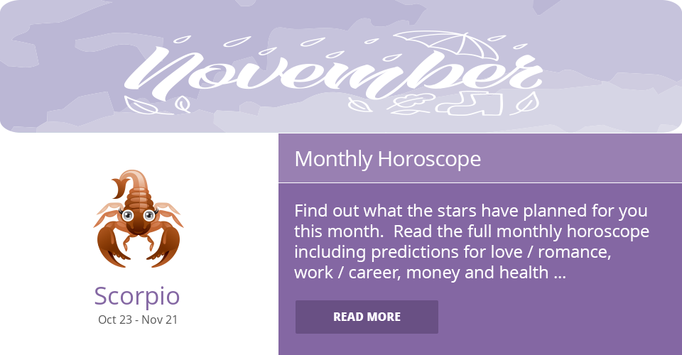 Scorpio horoscope for November 2024