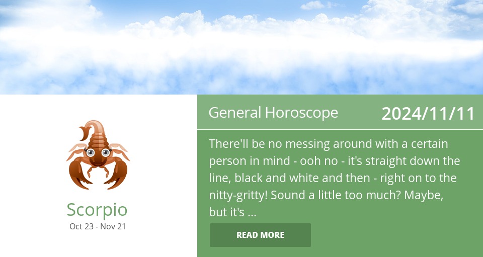 Daily Horoscope Scorpio