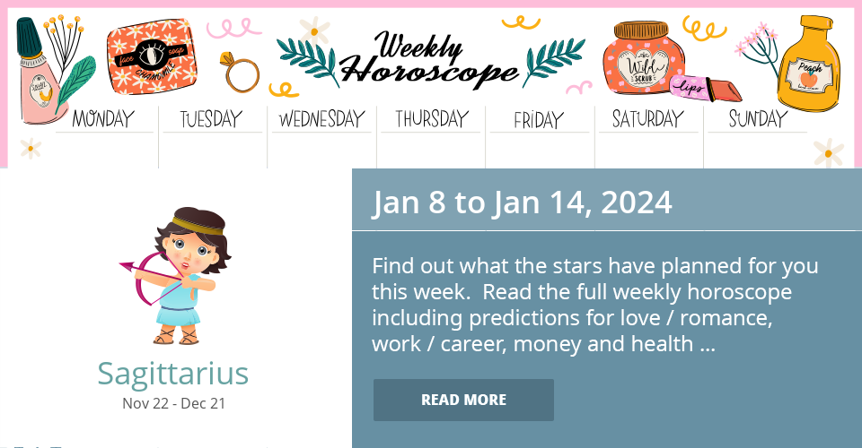 Sagittarius Weekly Horoscope For Jan 8 To Jan 14, 2024