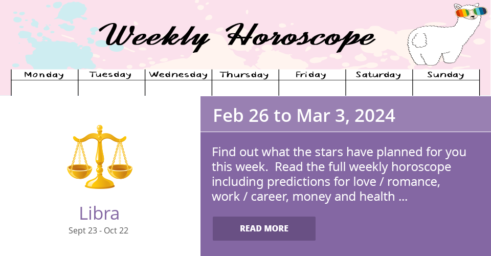 Libra Weekly Horoscope For Feb 26 To Mar 3, 2024